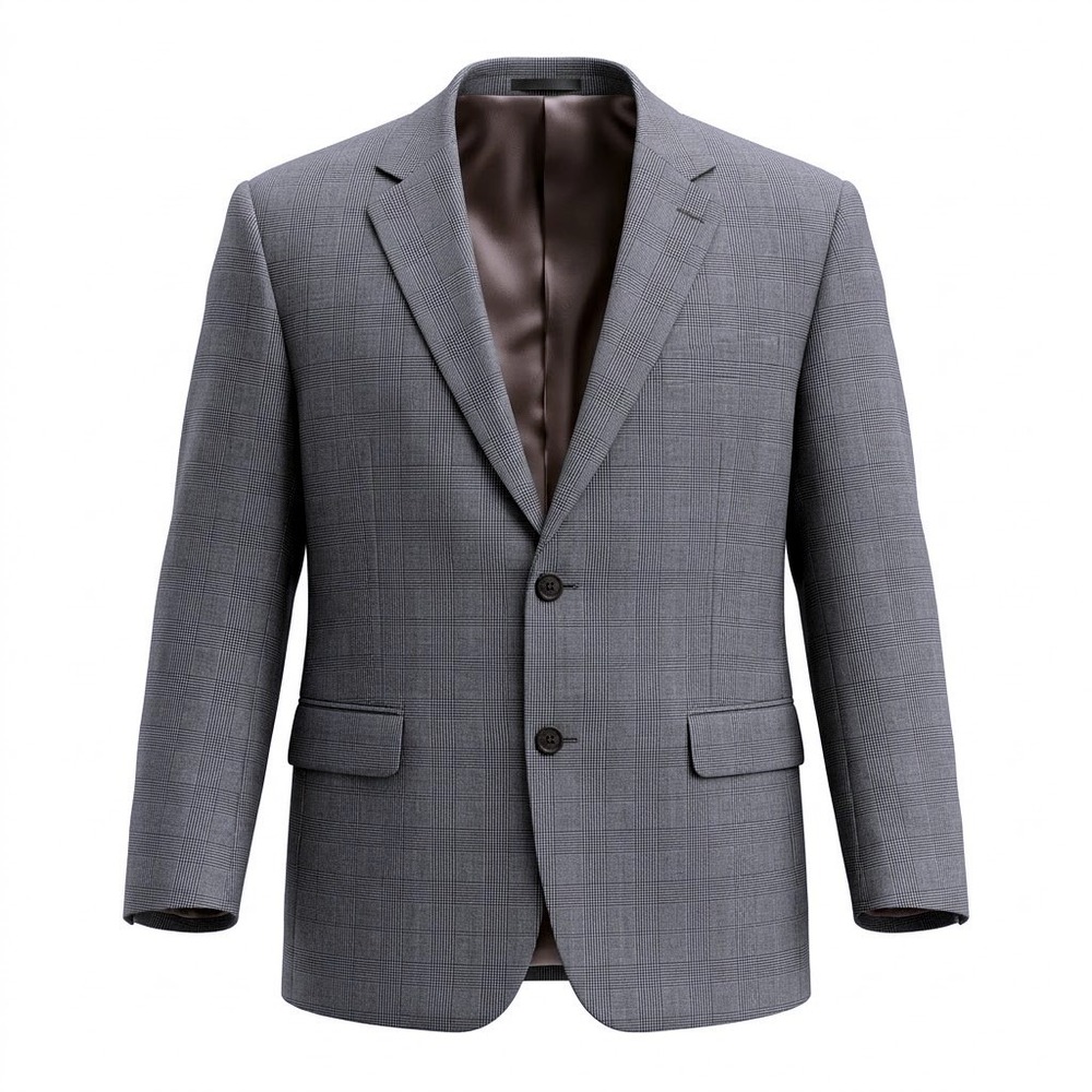 Lauren Ralph Lauren Mens 48S Grey Blue Silk Wool Plaid Blazer Sport Coat
Mint
